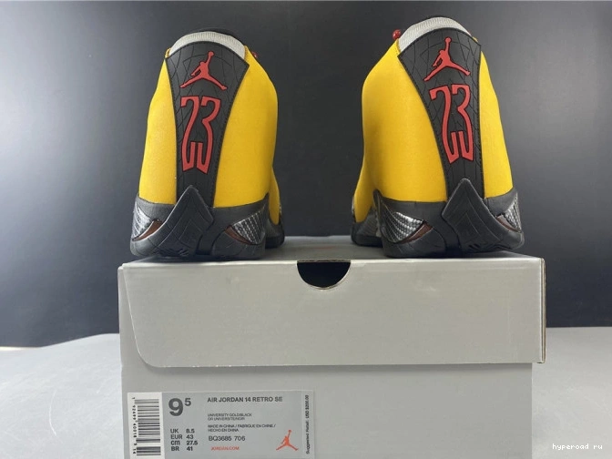 BQ3685-706 AIR 14 GOLD RETRO JORDAN UNIVERSITY 0724